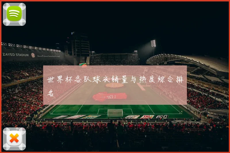 世界杯各队球衣销量与热度综合排名